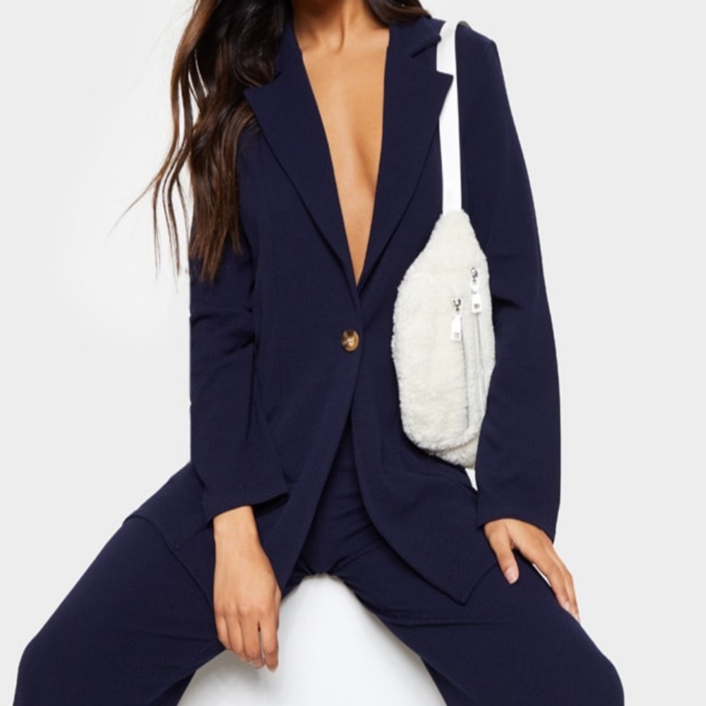 New With Tags! Navy Oversized Boyfriend Blazer